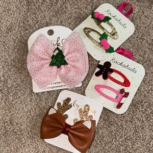 Festive Hair Bow Set